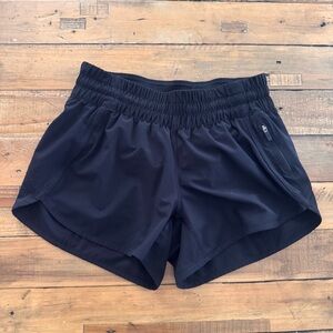 lululemon athletica Black Women's Run Shorts with Zip Pocket